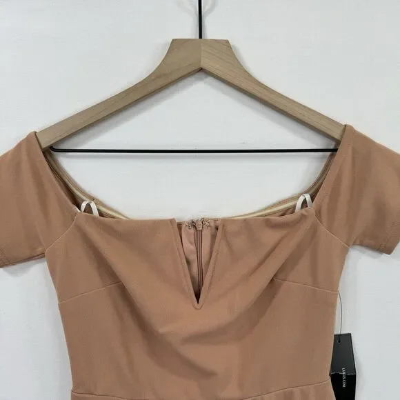 Lulu's Peach Off-Shoulder Maxi Dress - Picture 4 of 15